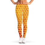 Honey Bee Hive Print Women's Leggings