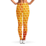 Honey Bee Hive Print Women's Leggings