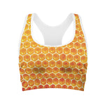 Honey Bee Hive Print Women's Sports Bra