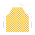 Honey Yellow And White Gingham Print Adjustable Apron