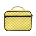 Honey Yellow And White Gingham Print Briefcase Bible Bag
