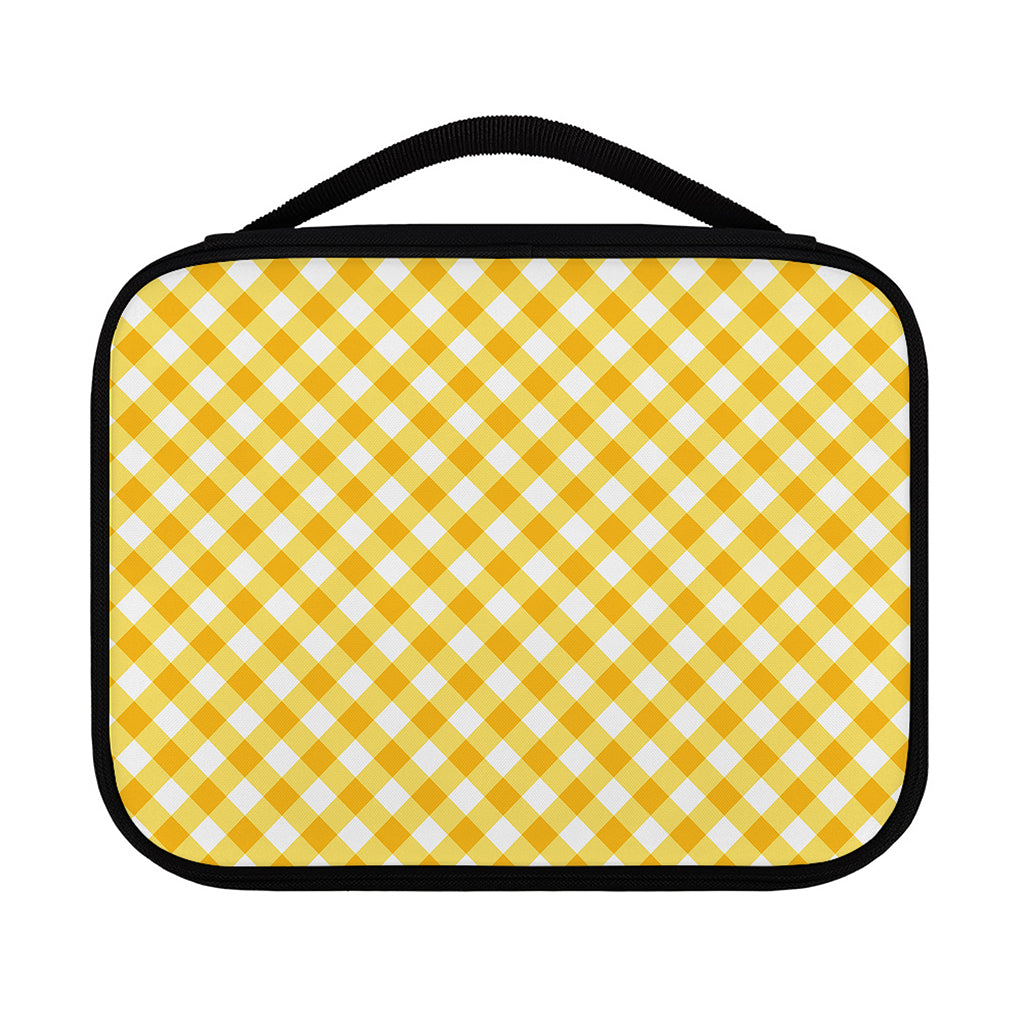 Honey Yellow And White Gingham Print Classic Bible Case