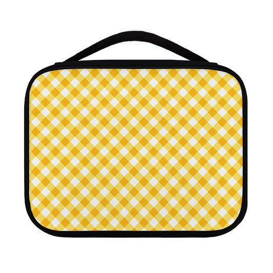 Honey Yellow And White Gingham Print Classic Bible Case