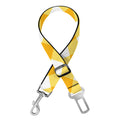 Honey Yellow And White Gingham Print Dog Seat Belt