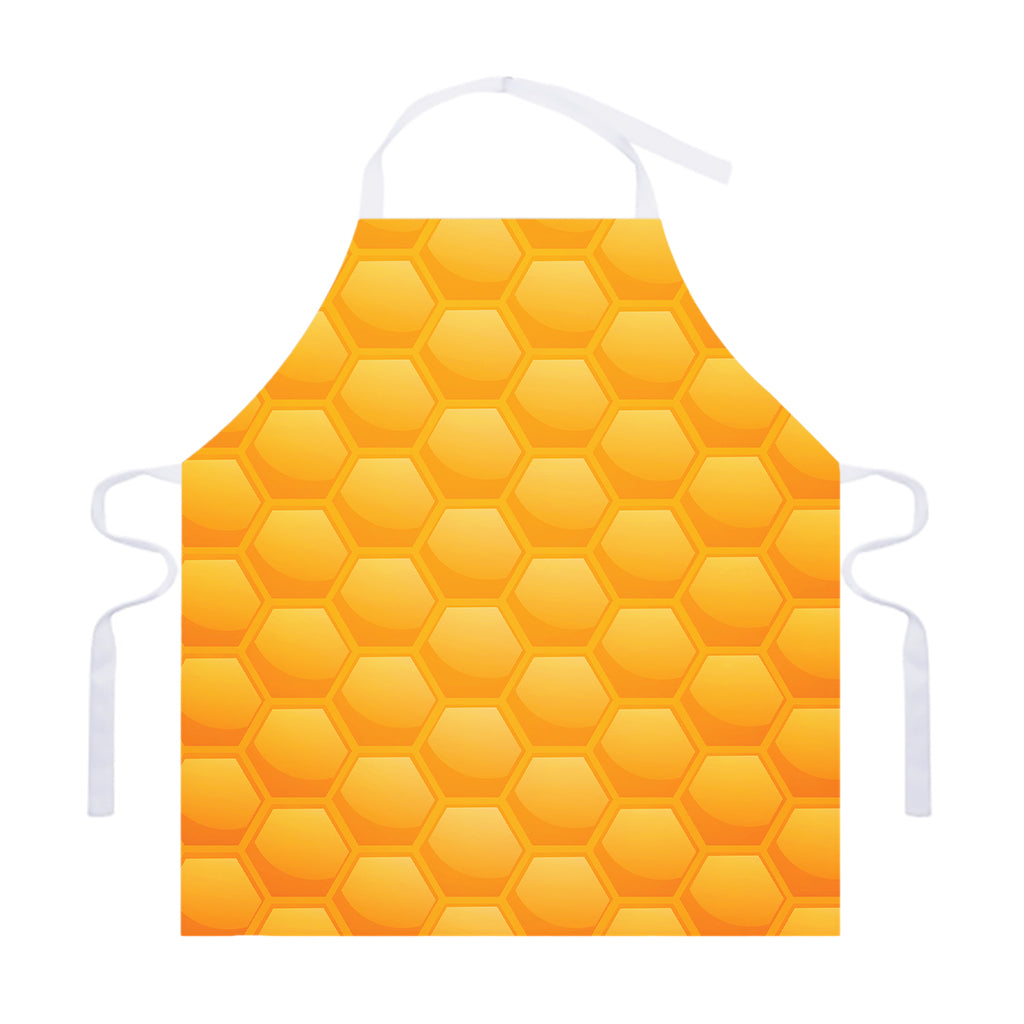 Honeycomb Pattern Print Adjustable Apron