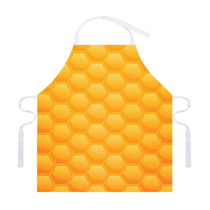 Honeycomb Pattern Print Adjustable Apron