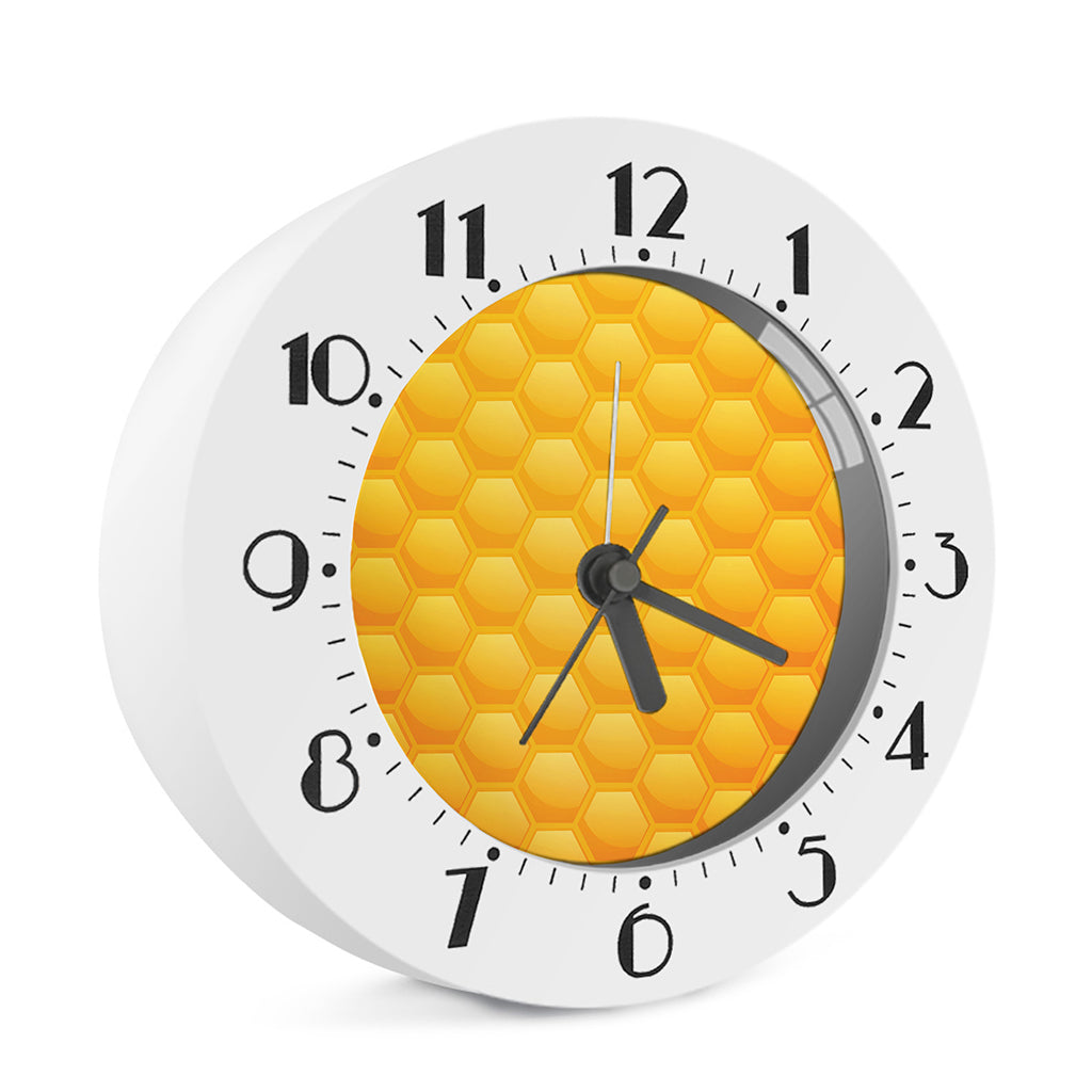 Honeycomb Pattern Print Alarm Clock