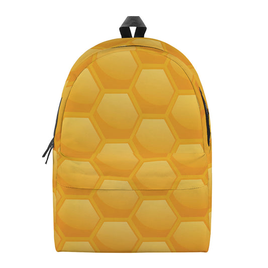 Honeycomb Pattern Print Backpack