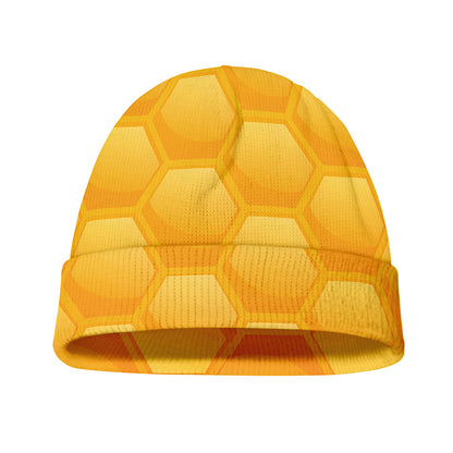 Honeycomb Pattern Print Beanie