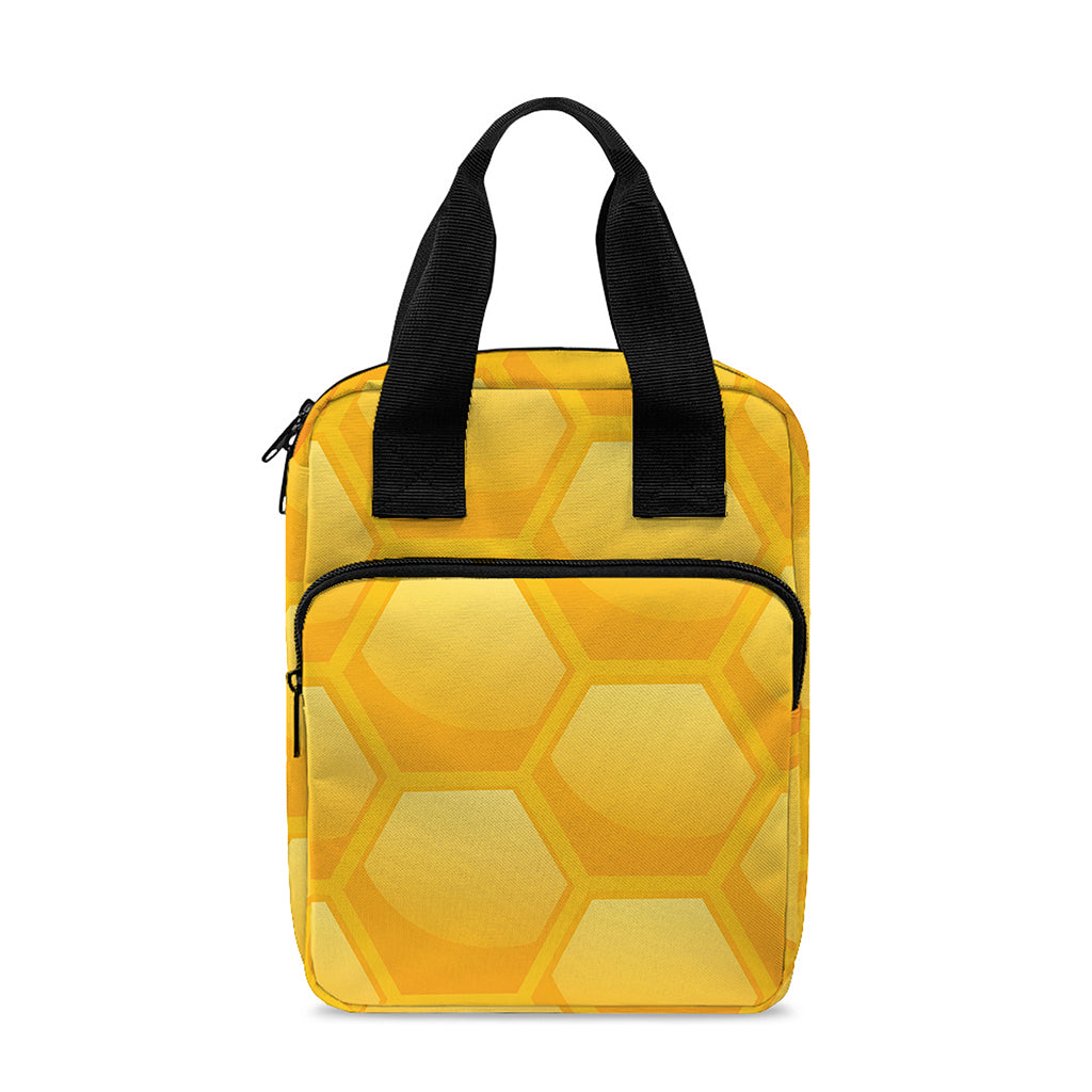 Honeycomb Pattern Print Bible Tote Bag