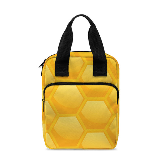 Honeycomb Pattern Print Bible Tote Bag