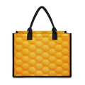 Honeycomb Pattern Print Canvas Tote Bag