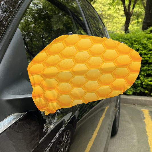 Honeycomb Pattern Print Car Side Mirror Covers