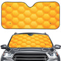 Honeycomb Pattern Print Car Windshield Sun Shade
