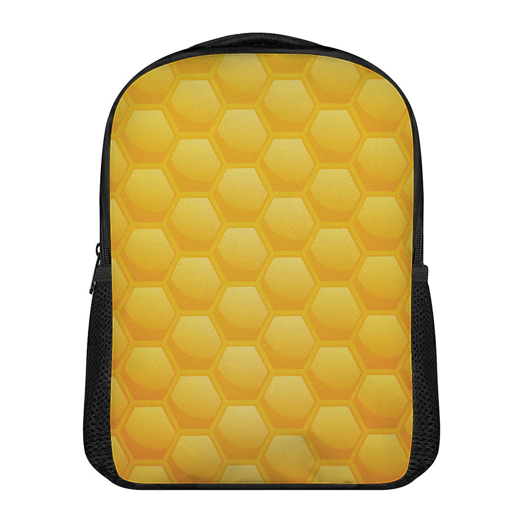 Honeycomb Pattern Print Casual Backpack