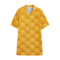 Honeycomb Pattern Print Cotton Hawaiian Shirt