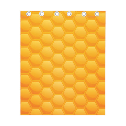 Honeycomb Pattern Print Curtain