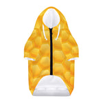 Honeycomb Pattern Print Dog Zip Up Hoodie