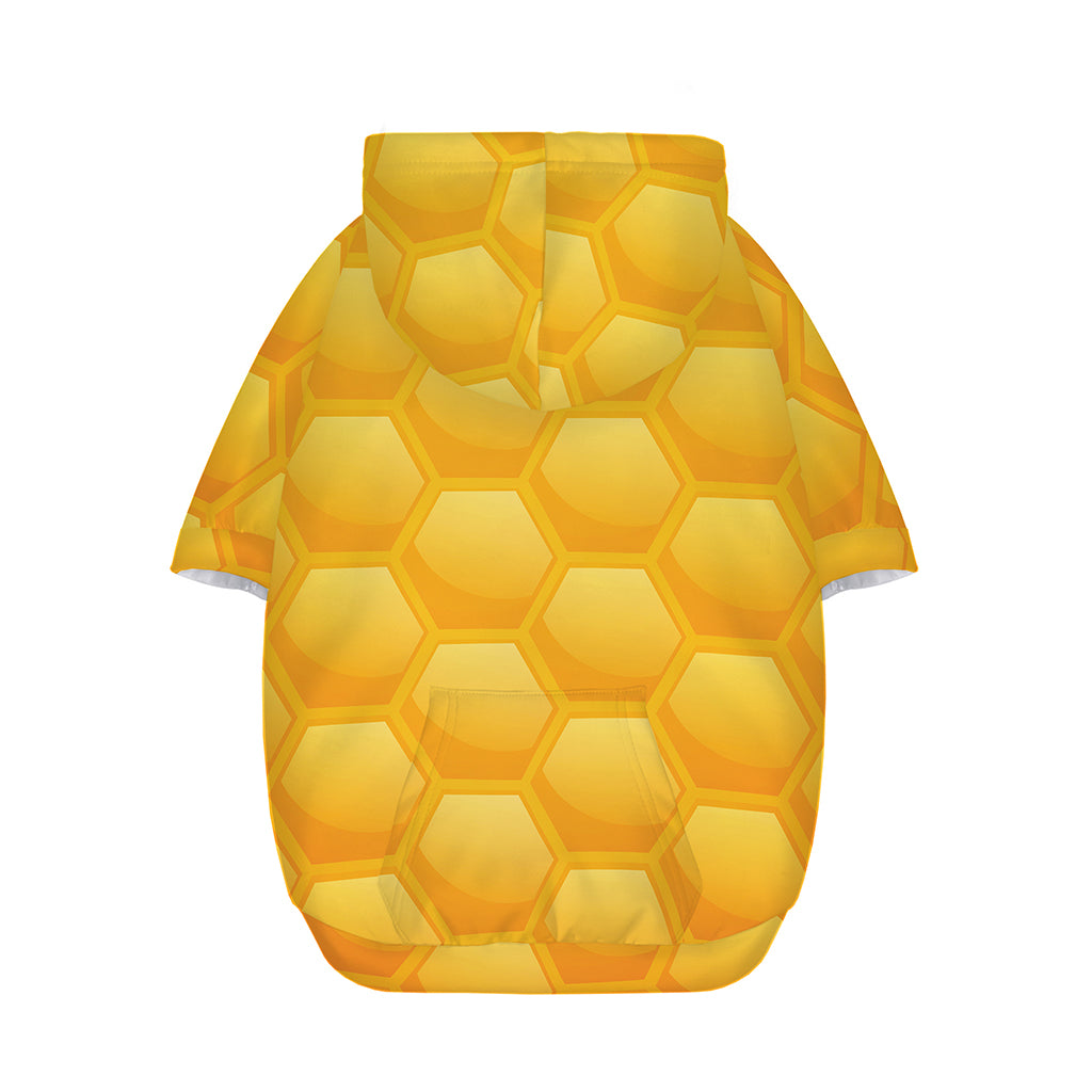 Honeycomb Pattern Print Dog Zip Up Hoodie