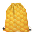 Honeycomb Pattern Print Drawstring Bag