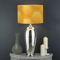Honeycomb Pattern Print Drum Lamp Shade