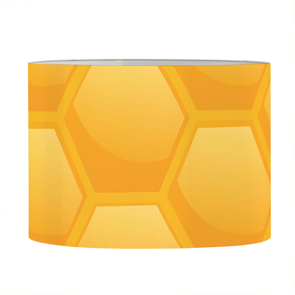 Honeycomb Pattern Print Drum Lamp Shade