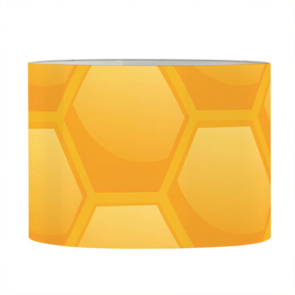 Honeycomb Pattern Print Drum Lamp Shade