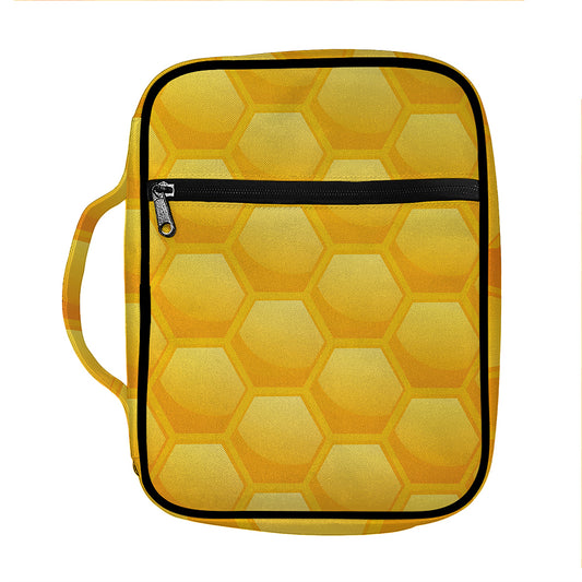 Honeycomb Pattern Print Front Pocket Bible Bag