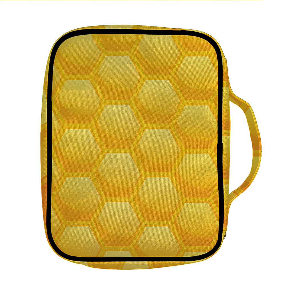 Honeycomb Pattern Print Front Pocket Bible Bag