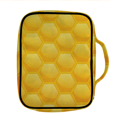 Honeycomb Pattern Print Front Pocket Bible Bag