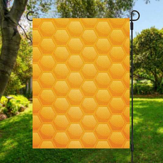 Honeycomb Pattern Print Garden Flag