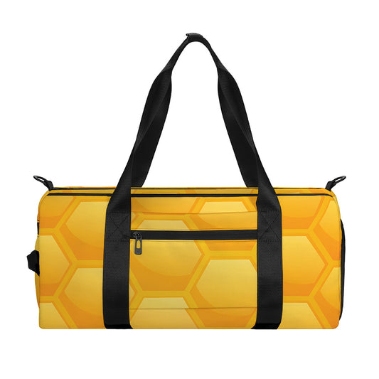 Honeycomb Pattern Print Gym Bag