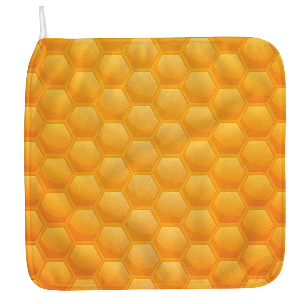 Honeycomb Pattern Print Hand Towel