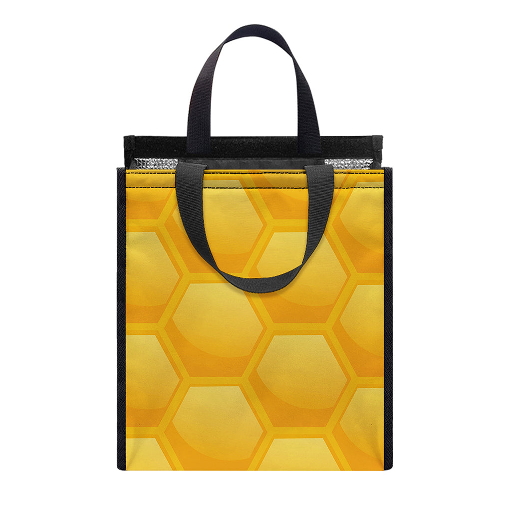 Honeycomb Pattern Print Insulated Lunch Tote