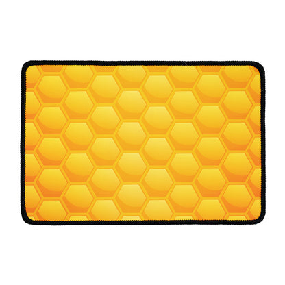 Honeycomb Pattern Print Kitchen Mat