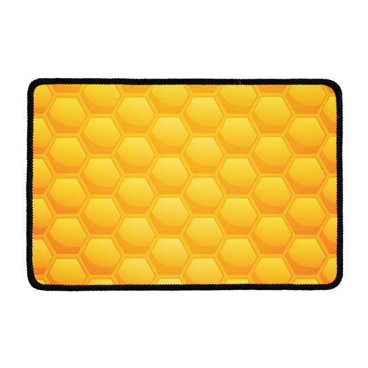 Honeycomb Pattern Print Kitchen Mat