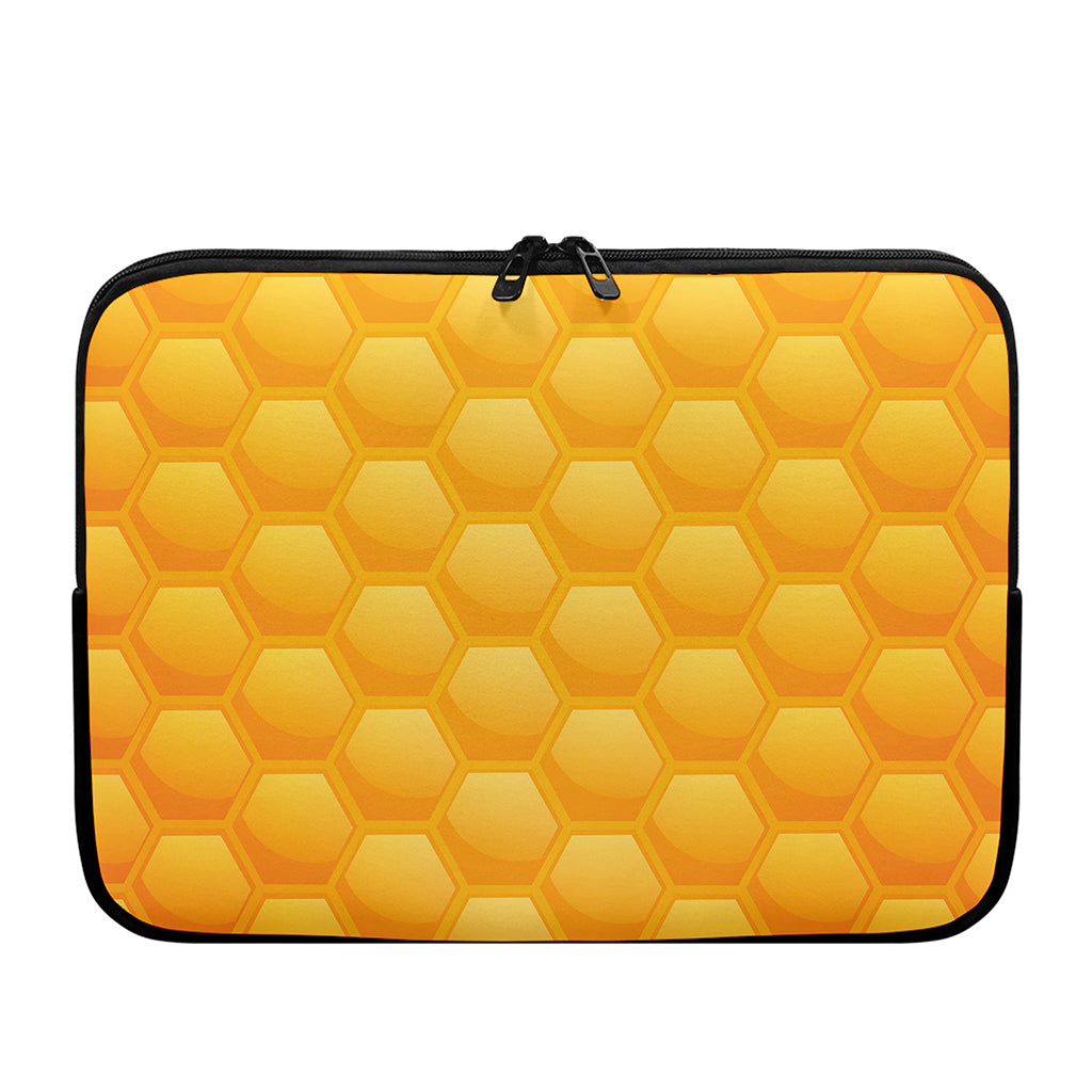 Honeycomb Pattern Print Laptop Sleeve