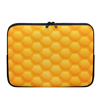 Honeycomb Pattern Print Laptop Sleeve