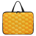 Honeycomb Pattern Print Laptop Sleeve With Handle