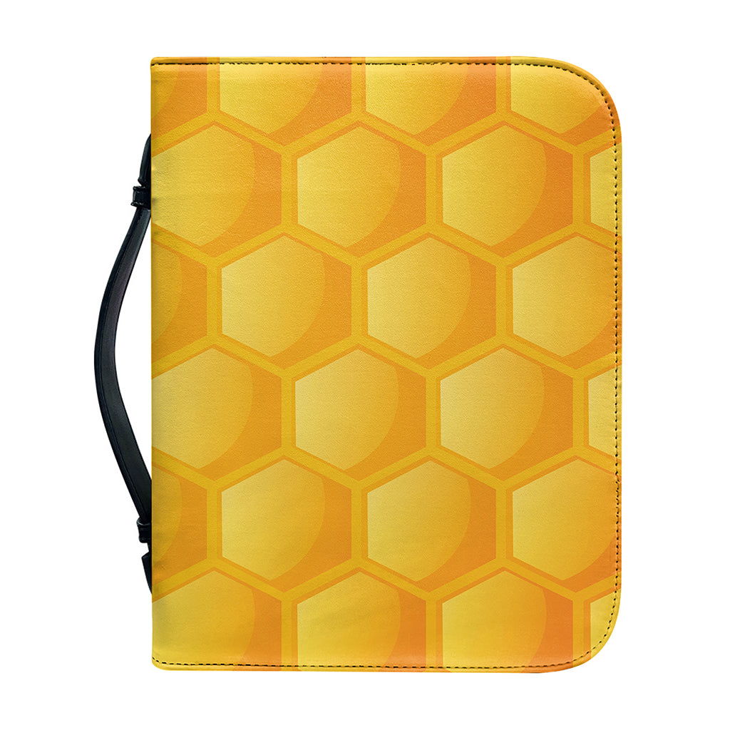 Honeycomb Pattern Print Leather Bible Cover
