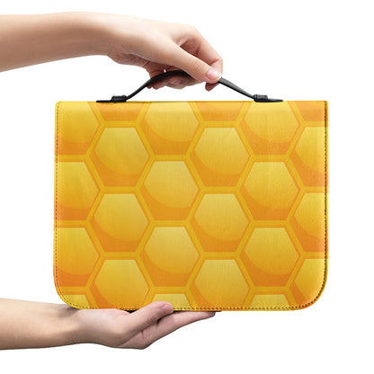 Honeycomb Pattern Print Leather Bible Cover