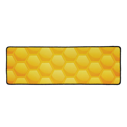 Honeycomb Pattern Print Long Kitchen Mat