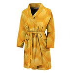 Honeycomb Pattern Print Men's Bathrobe