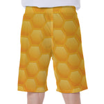 Honeycomb Pattern Print Men's Beach Shorts