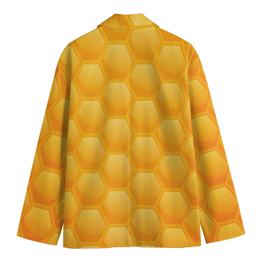 Honeycomb Pattern Print Men's Blazer