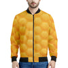 Honeycomb Pattern Print Men's Bomber Jacket