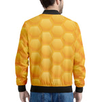 Honeycomb Pattern Print Men's Bomber Jacket
