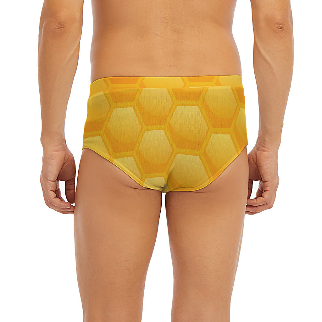 Honeycomb Pattern Print Men's Briefs