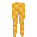 Honeycomb Pattern Print Men's Leggings