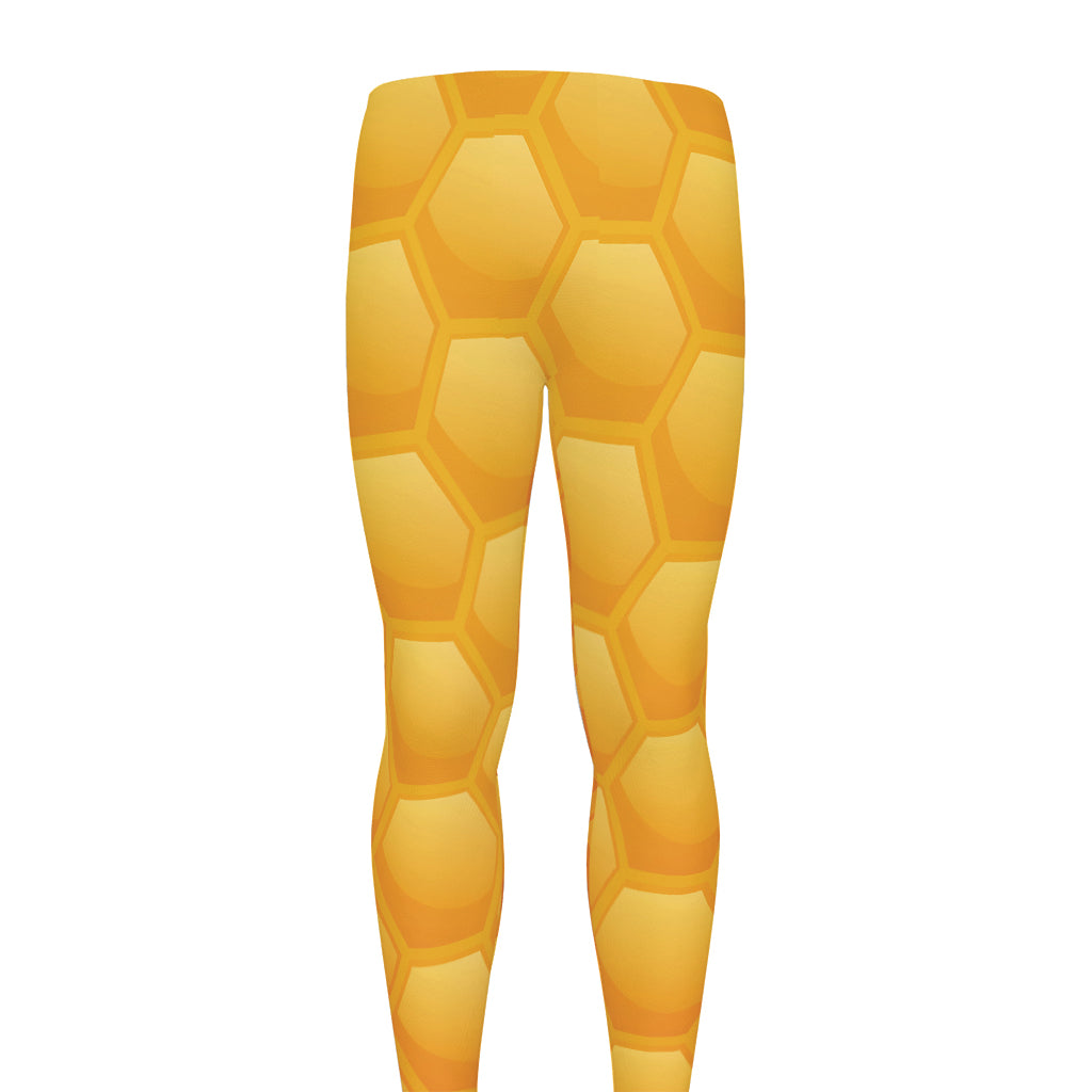 Honeycomb Pattern Print Men's leggings